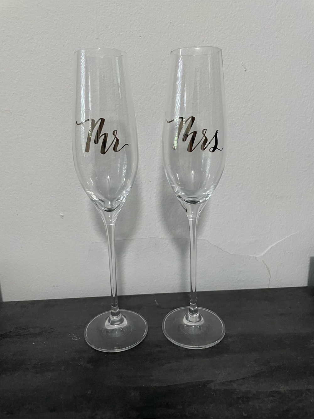 Crate & Barrel Wedding Champagne Flutes